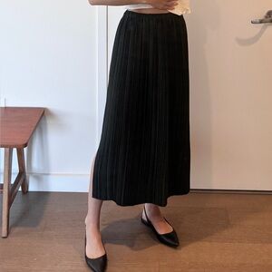 Club Monaco Green Pleated Midi Skirt